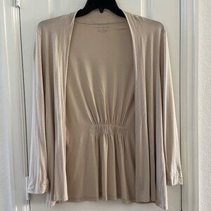 Charter Club Womens Beige Lightweight Cardigan XL Rayon Spandex